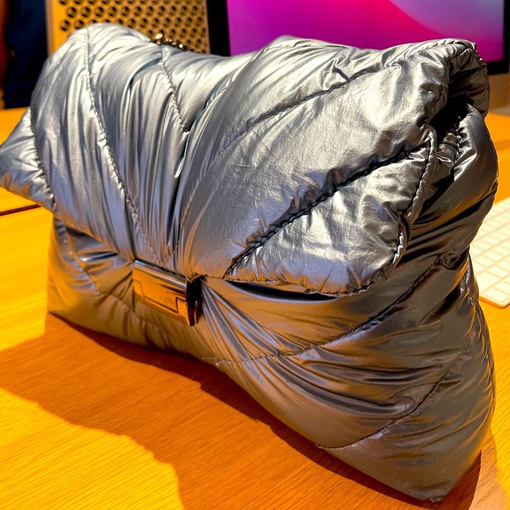 Blue Zara purse. Super cute!